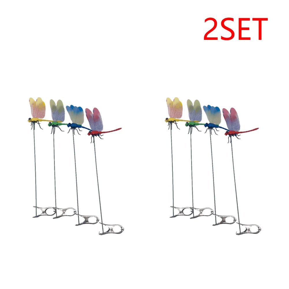 clips dragonfly multicolores imitation insectes decoratifs exterieur clips decoratifs jardin artificiels realistes