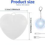lampe led rechargeable sac main coeur blanche argentée capteur automatique
