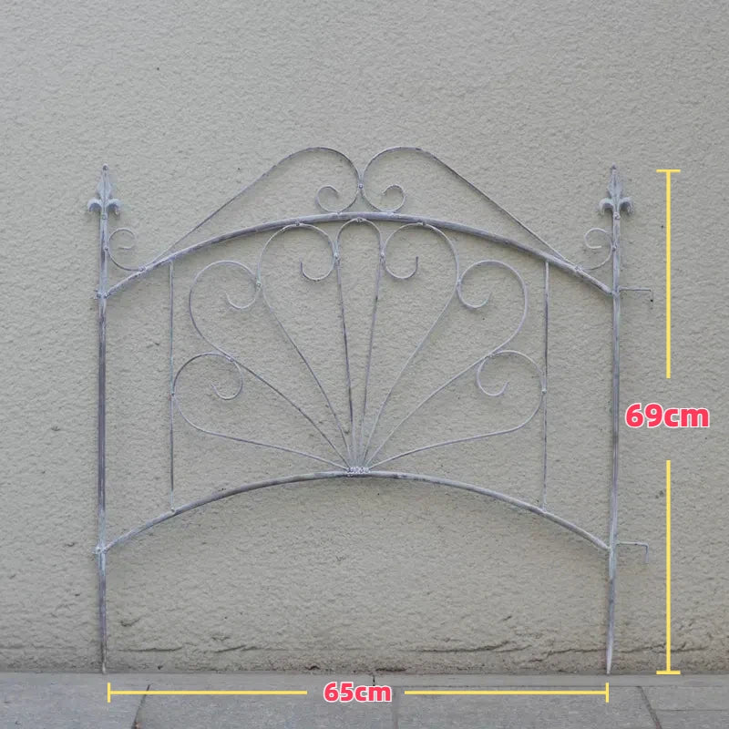grille jardin art nouveau vert blanc support plante cloison décorativeextérieur facile assembler