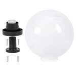 lampe sol extérieure blanc noir sphérique minimaliste fixée vis