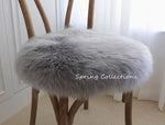 coussin chaise rond laine mouton fourrure épaisse doux confortable siège moderne