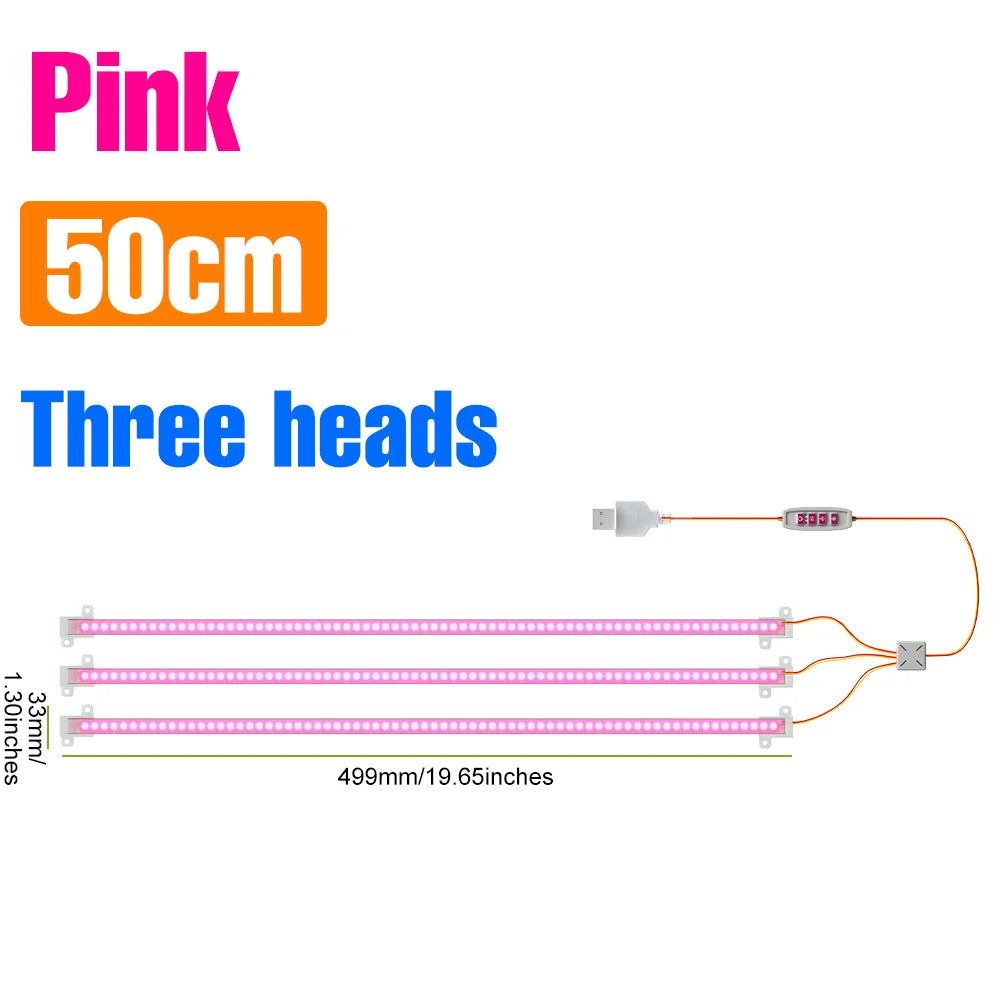 lampe led plante 30 50cm blanc rose bleu moderne clips adaptable usb