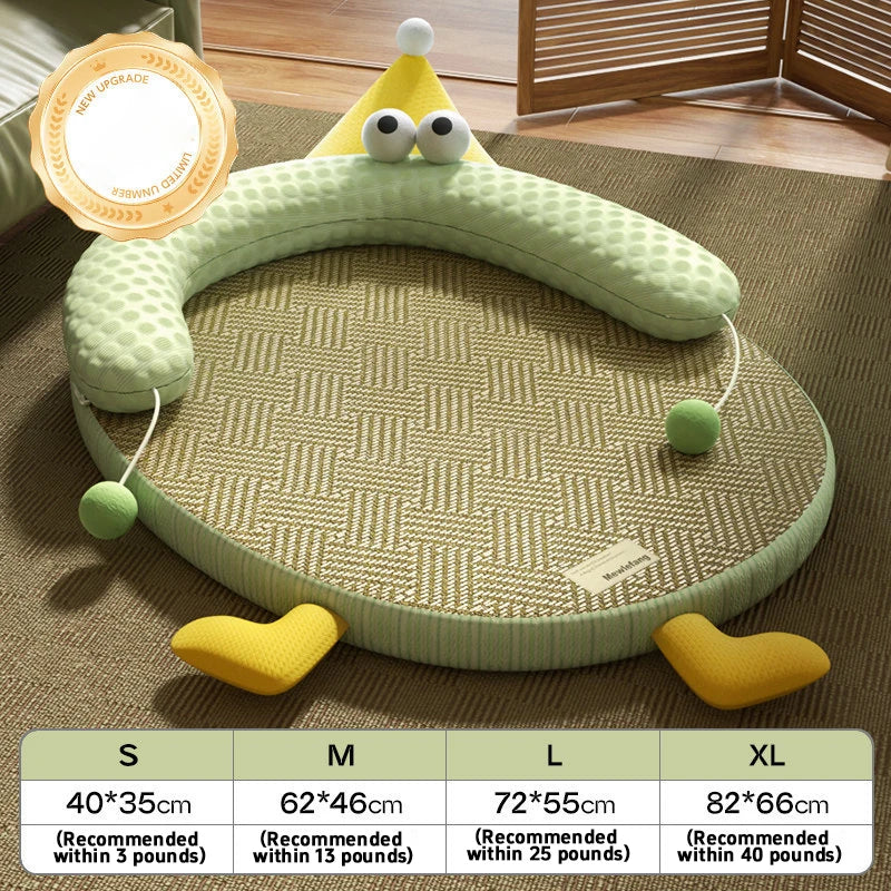tapis rafraîchissant animal vert clair tissu moderne facile nettoyage été coussin chat chien