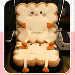 coussin mignon cartoon blanc beige orange doux chaise canapé moderne