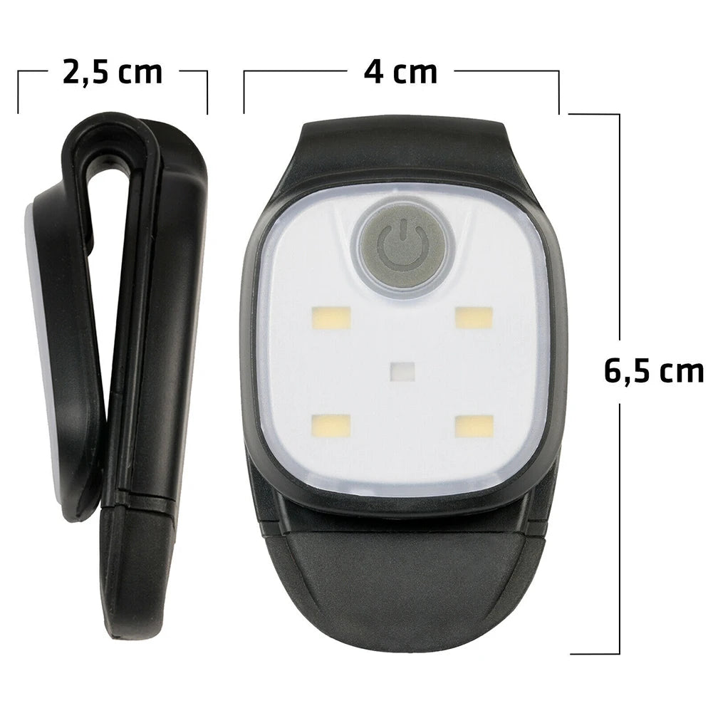 lampe frontale led clip noir moderne sécurité jog marche nuit pêche randonnée USB