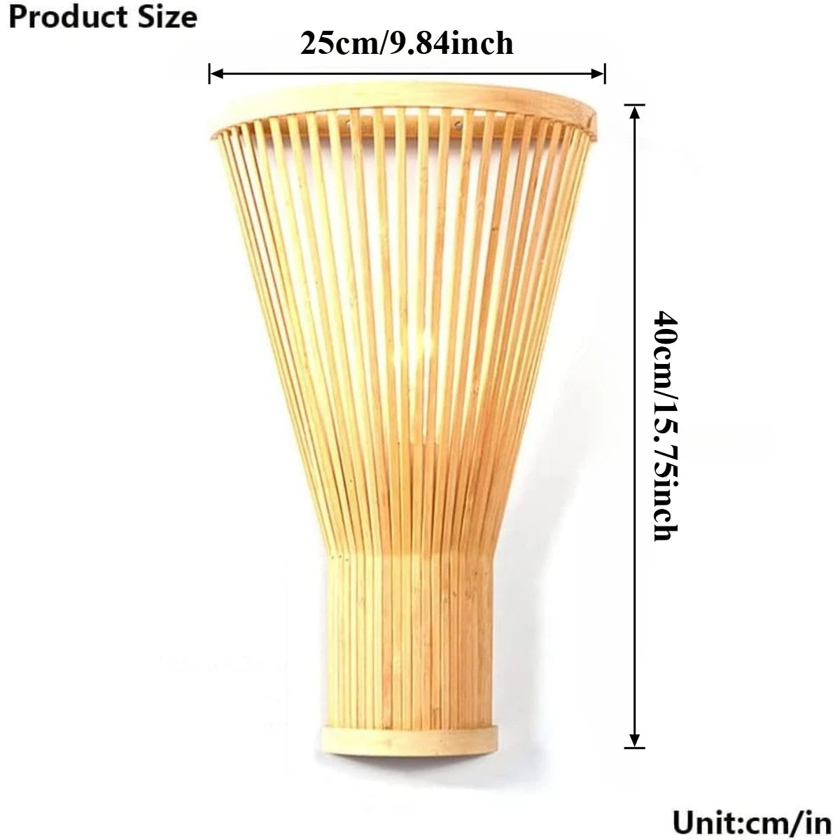 lampe murale bois naturel moderne fixée 25cm large 40cm hauteur éclairage quotidien chambre salon
