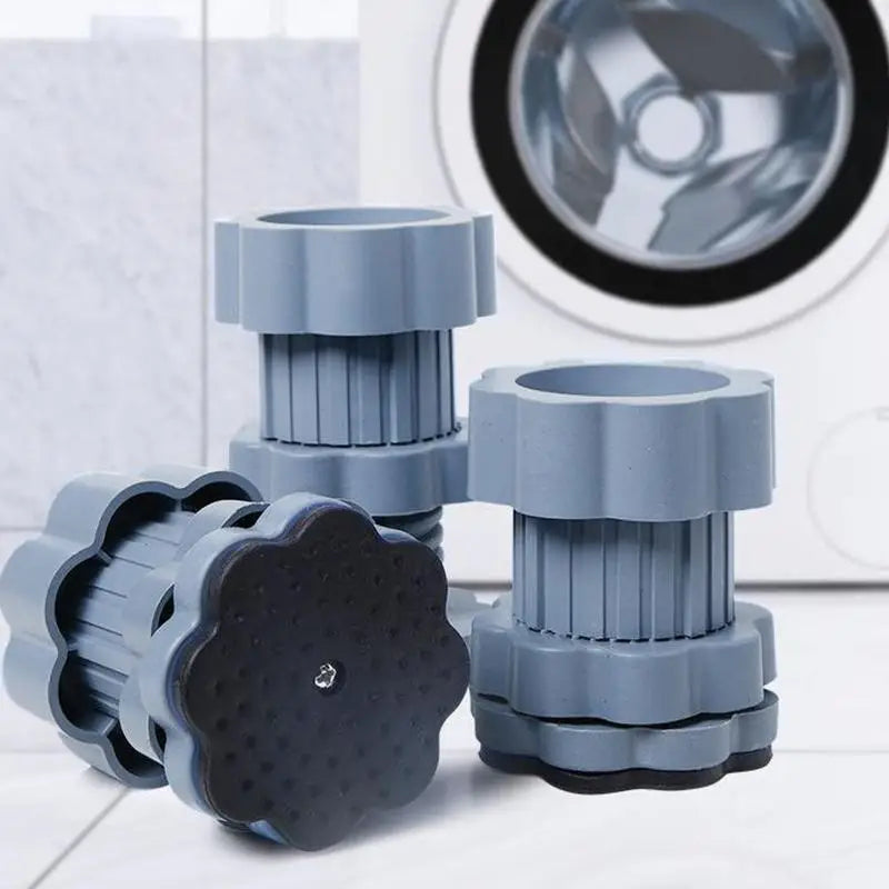 pieds machine laver ajustables gris texture rugueuse moderne télescopiques