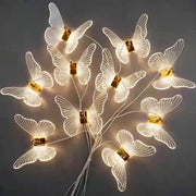 guirlande lumineuse papillons blanc doré veinés moderne suspension chambre mariage