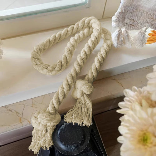 corde rideaux beige clair tissée rustique bohème adhésif franges tassel 86cm total length one
