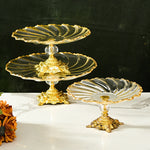 support fruits or noir rayures dorées classique baroque fourchette couteau hauteur 13cm