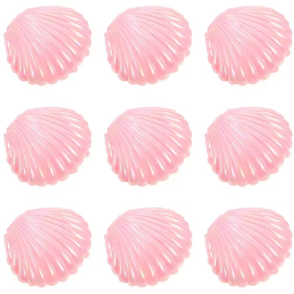 coquillages colorés plastique rose blanc violet rayures verticales modernes boîtes bonbons 10 pièces festives