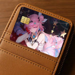 cartes crédit personnalisées anime fille étoiles adhésif rose bleu noir protégées transporte bancaire debit