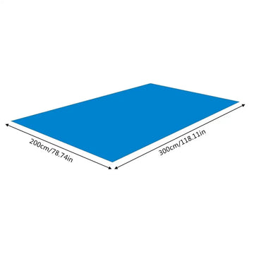 tapis piscine rectangulaire bleu moderne pliable texture tissée sol imperméable 2x3 2x4 2x5 3x5mètre