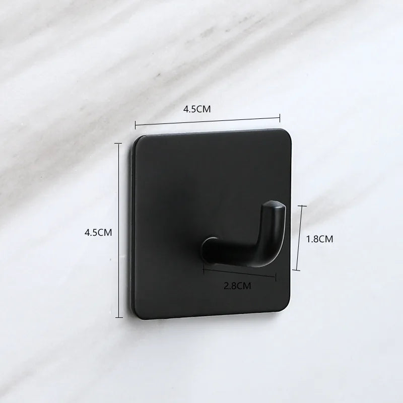porte serviettes mural adhésif métal ss304 noir argenté moderne étanche salle bain cuisine