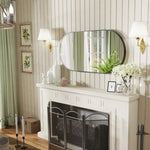 miroir ovale moderne noir mat autonome extension bras vis fixationsintérieur salon chambrevertical horizontal 40x20