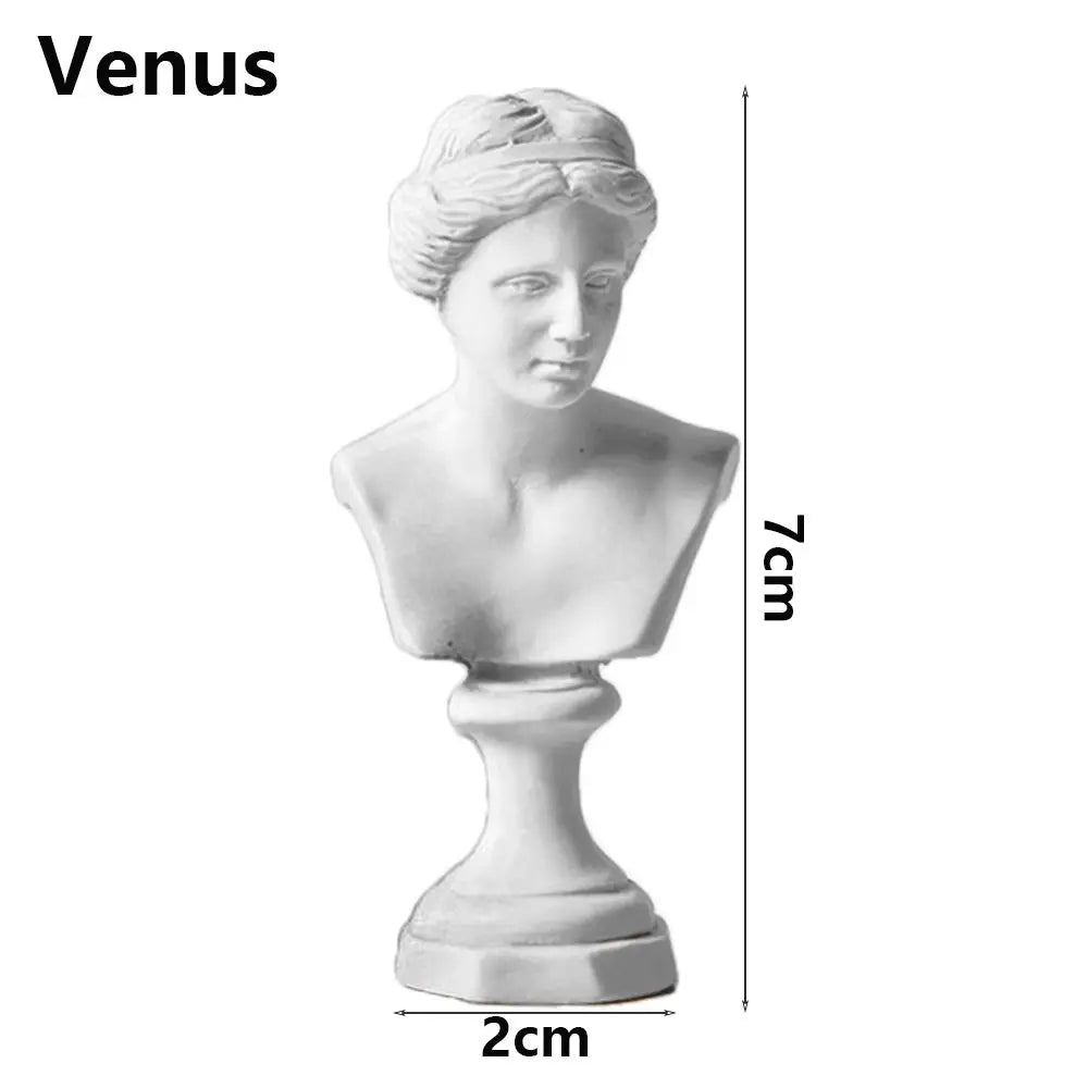 buste sculptural blanc poli résine mythologie grecque classique ornement figurinescrição