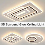 luminaire led blanc noir géométrique moderne minimaliste 36w 40cm