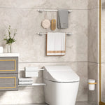 tige rideau douche blanc tension ressort extensible respectueux environnement moderne fixe sans perçage