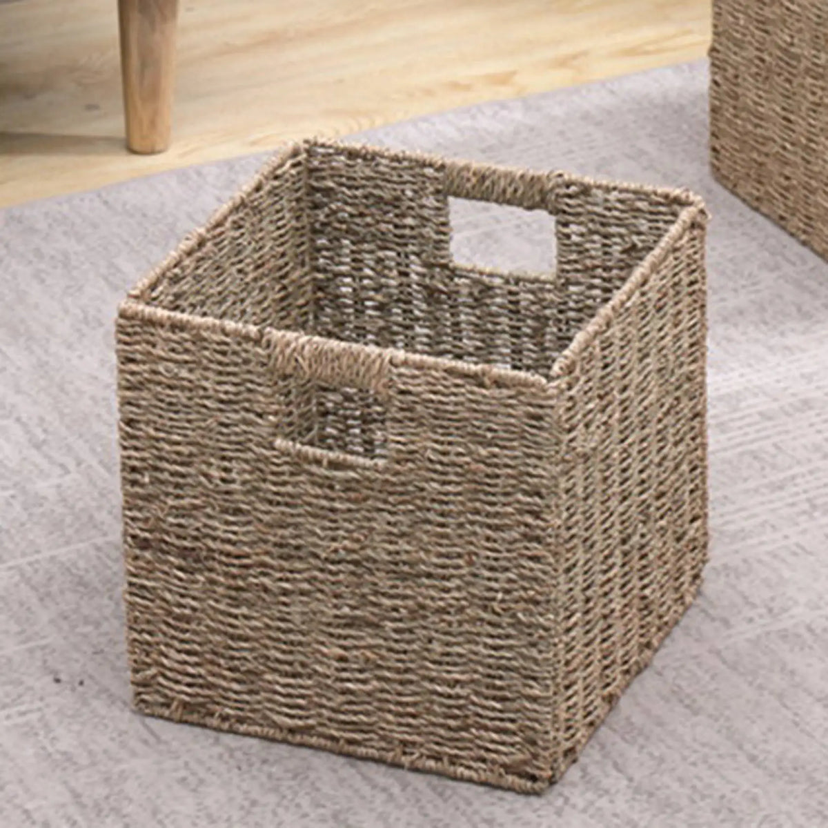 boîtes vannerie tressée rustique bohème scandinave beige marron multipurpose rangement salon chambre