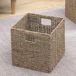 boîtes vannerie tressée rustique bohème scandinave beige marron multipurpose rangement salon chambre