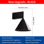 lampe murale moderne aluminium noir argenté gris clair brossée mur fixéeintérieurextérieur