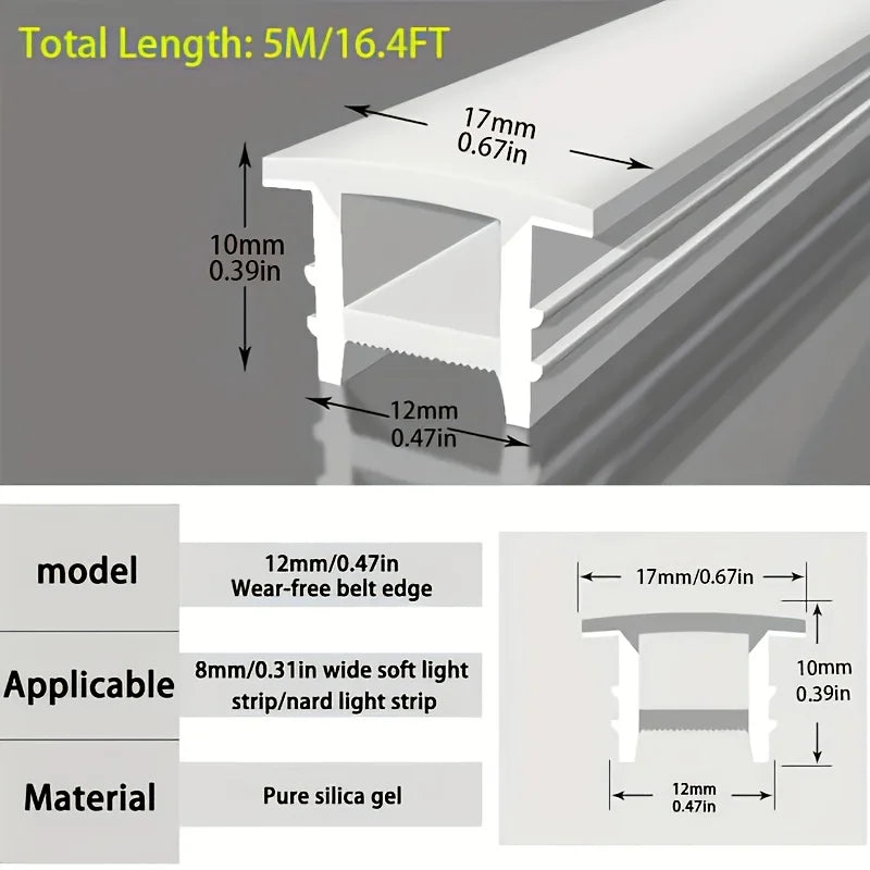 couverture silicone ruban led blanc moderne adhésif doux contemporain 1000cm 100cm 200cm