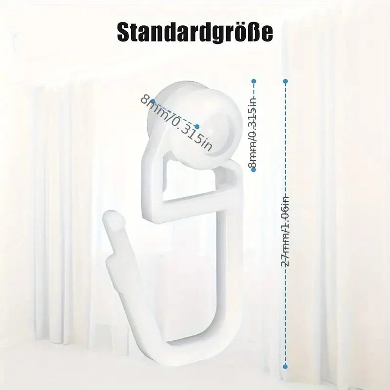 crochet rideau moderne blanc opaque accessoires volet polonais fixations plastique