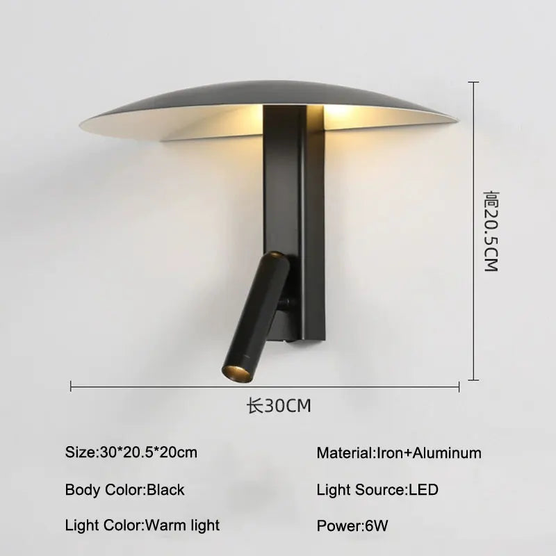lampe murale moderne led 6w beige noir orange rouge vert chambre cuisine salle manger