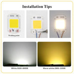 ampoule led chip 10w 20w 30w 50w cold warm white ip65 diy moderne