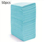 serviettes jetables simples rayures horizontales violet bleu clair noir rose pack 50 pièces
