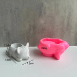 cache clef silicone animal moderne chien chat cochon blanc roseiaux