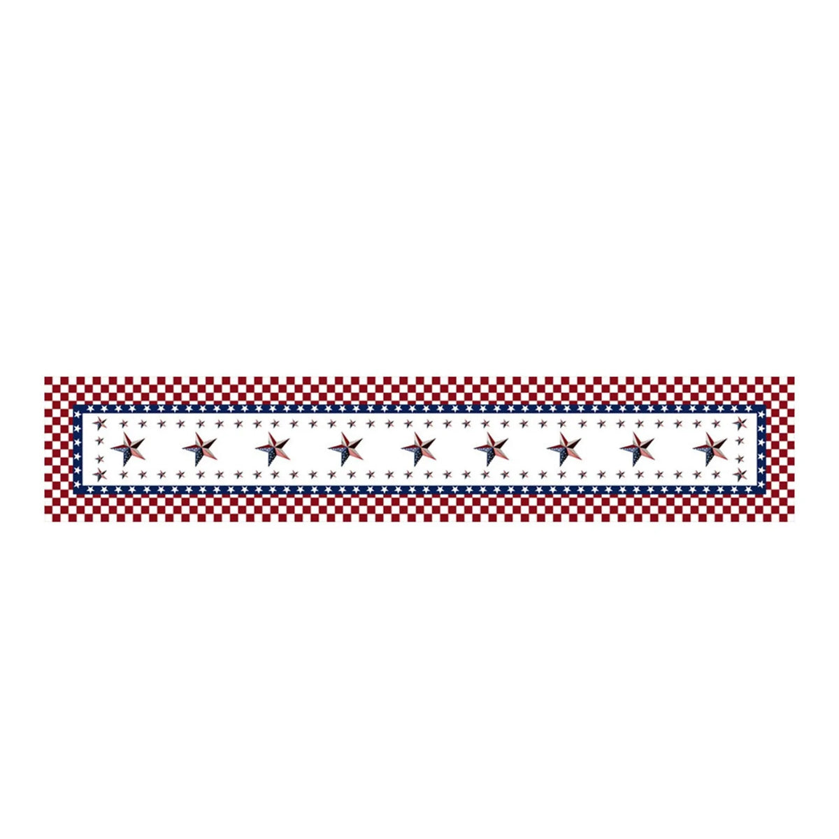 nappe rectangulaire rouge blanche bleue étoiles gnomes God Bless America 4th July Independence Day