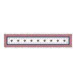 nappe rectangulaire rouge blanche bleue étoiles gnomes God Bless America 4th July Independence Day