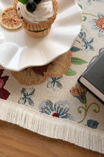 chemin table multicolore fleurs papillons classique polyester coton maison fête nappe