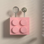 boîtes rangement magnétiques rouge jaune bleu vert blocs lego couteau pince spatule brosse moderne