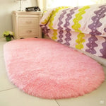 tapis moelleux peluche rose gris beige violet moderne salon chambre antidérapant polyester 40x60cm