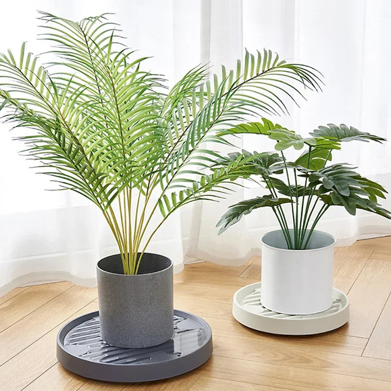 support plante gris blanc rayures horizontales moderne portable amovible robuste