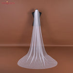 voile mariée blanc cristal bord transparent classique soirée
