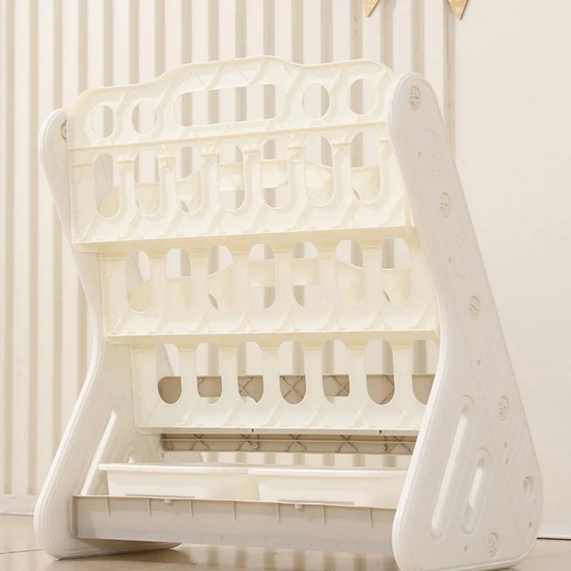 support livres pliable blanc grille moderne rangement opacité 57cm hauteur 54cm largeur 32cm profondeur