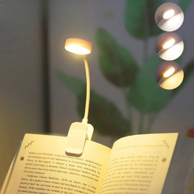 lampe lecture led portable clipser piles réglable continu blanc moderne veilleuse