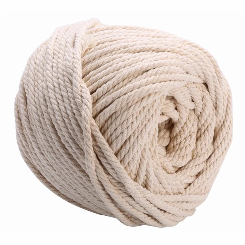 corde coton tressée beige haute qualité 10m 2m rustique artisanal bricolage decoration maison textiles