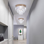 lampe suspendue cristal doré moderne élégante câbles suspendus salon chambre