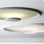 plafonnier led moderne minimaliste blanc gris rose rond lisse opaquet tactile