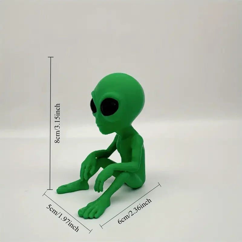statues extraterrestres vert gris clair moderne figurines aliens décor intérieur extérieur