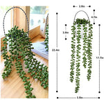 panier suspendu rotin osier jardinière murale fleurs artificielles décoration jardin rustique marron clair