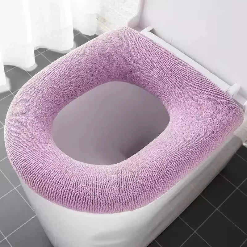 couvre siege toilette doux microfibre coton jaune gris violet bleu moderne