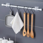 crochets suspension clips fixation tige douche blanc moderne utilisation multiple salle bain cuisine