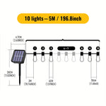 guirlande lumineuse solaire extérieure modes ambrée filaments visibles télécommande led contemporaine