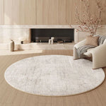 tapis rond polyester imperméable rayures concentriques moderne fond antidérapant facile nettoyage intérieur salon chambre