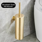 brosse wc murale acier inoxydable or noir argent moderne poignée